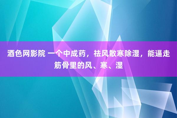 酒色网影院 一个中成药，祛风散寒除湿，能逼走筋骨里的风、寒、湿